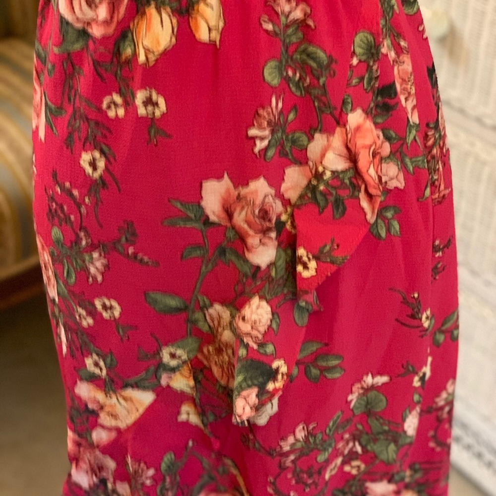 Como Vintage Fuschia Floral Sundress- Size Small - Picture 5 of 12